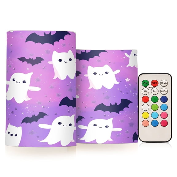 BZSMCE Flameless Candles LED Lights Cartoon Bat Pattern Creativity Battery Candles