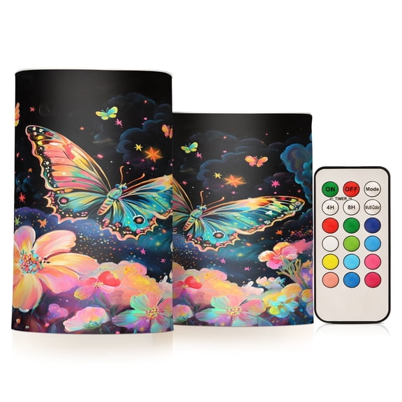 BZSMCE Flameless Candles LED Lights Celestial Butterfly Dance Creativity Battery Candles