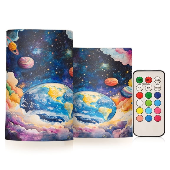 BZSMCE Flameless Candles LED Lights Celestial Dance Creativity Battery Candles