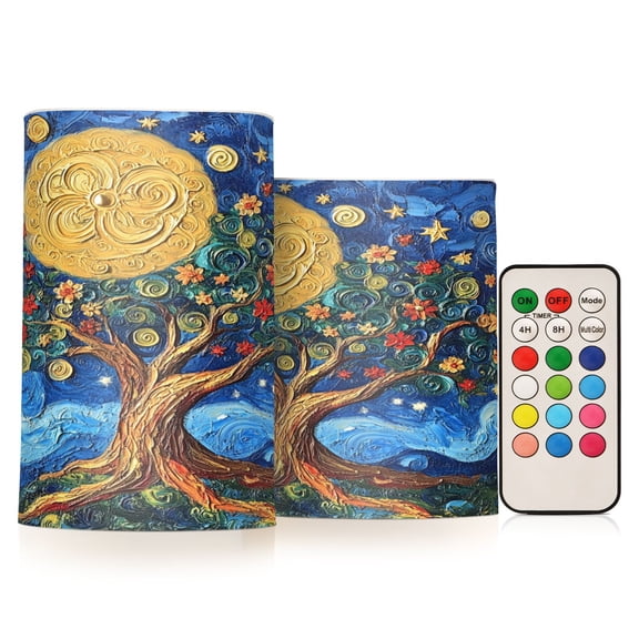 BZSMCE Flameless Candles LED Lights Celestial Garden Creativity Battery Candles