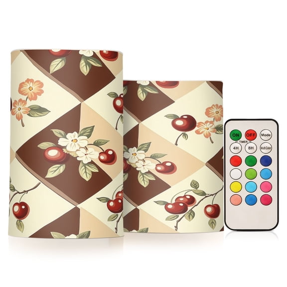 BZSMCE Flameless Candles LED Lights Cherry Blossom Patch Creativity Battery Candles