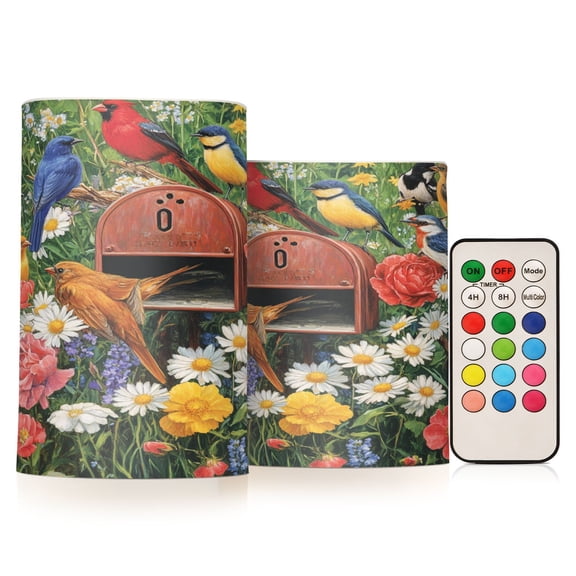 BZSMCE Flameless Candles LED Lights Colorful Various Birds Creativity Battery Candles