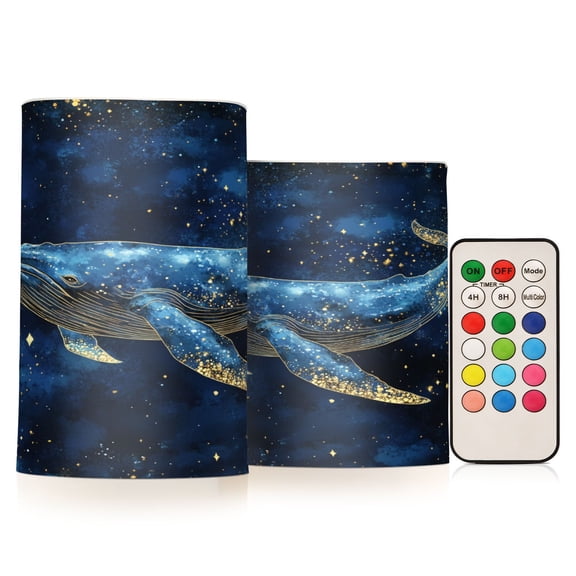 BZSMCE Flameless Candles LED Lights Cosmic Blue Creativity Battery Candles