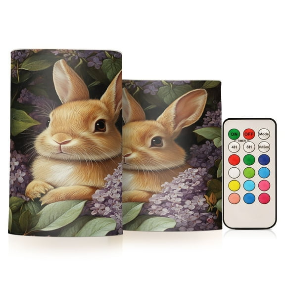 BZSMCE Flameless Candles LED Lights Cut Brown Ribbit Creativity Battery Candles