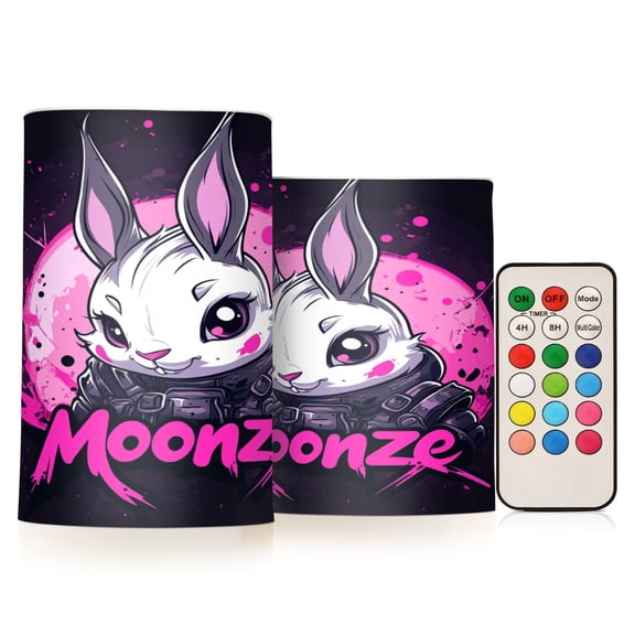 BZSMCE Flameless Candles LED Lights Cute Cartoon Rabbit Creativity Battery Candles