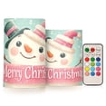 thumbnail image 1 of BZSMCE Flameless Candles LED Lights Cute Snowman Creativity Battery Candles, 1 of 7