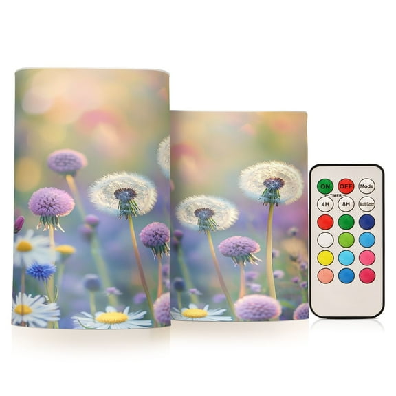 BZSMCE Flameless Candles LED Lights Dandelion Delight Creativity Battery Candles