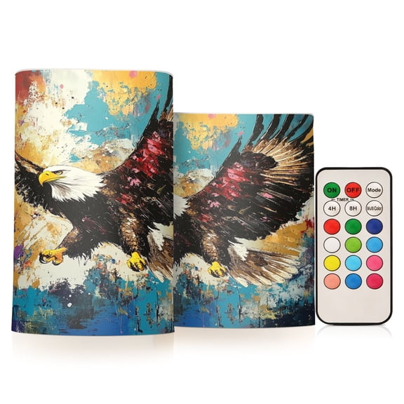 BZSMCE Flameless Candles LED Lights Eagles in Motio Creativity Battery Candles