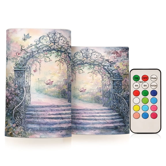 BZSMCE Flameless Candles LED Lights Enchanted Garden with Butterflies-413f-4164-8d4b-05905283a3e4 Creativity Battery Candles