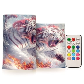 BZSMCE Flameless Candles LED Lights Fierce Snowstorm Creativity Battery Candles