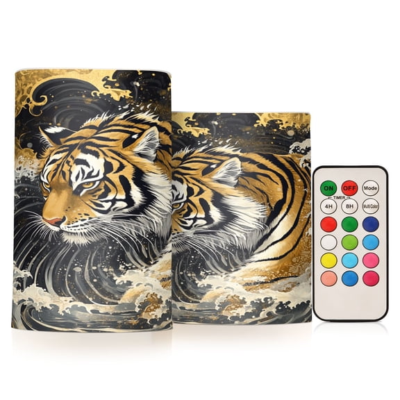 BZSMCE Flameless Candles LED Lights Fierce Waves Creativity Battery Candles