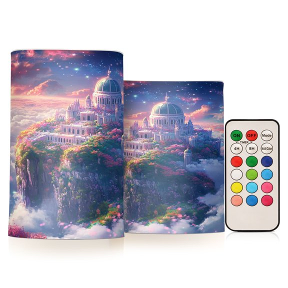 BZSMCE Flameless Candles LED Lights Fortress Of Dreams Creativity Battery Candles