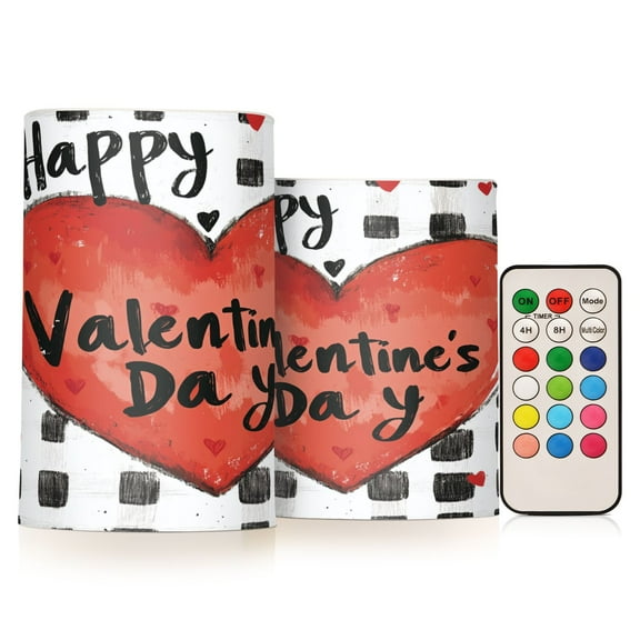 BZSMCE Flameless Candles LED Lights Happy Valentines Day Creativity Battery Candles