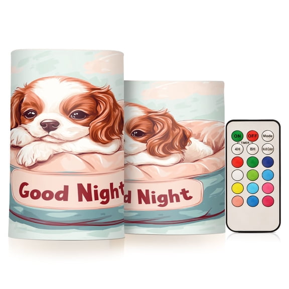 BZSMCE Flameless Candles LED Lights Hound Baby Painting Creativity Battery Candles