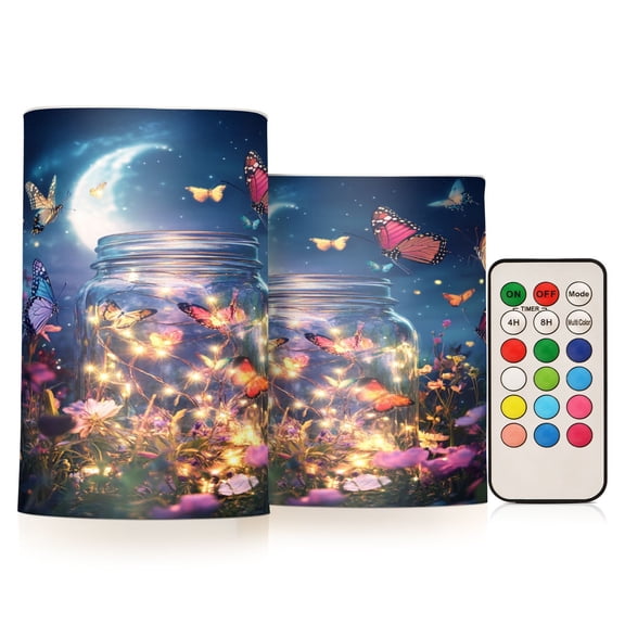 BZSMCE Flameless Candles LED Lights Lights Of Fairy Painting Creativity Battery Candles