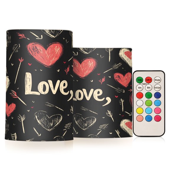 BZSMCE Flameless Candles LED Lights Love Struck Creativity Battery Candles