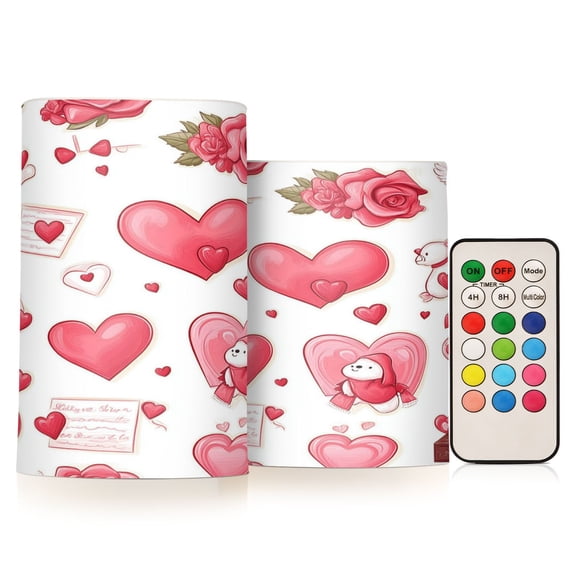BZSMCE Flameless Candles LED Lights Luxe Love Creativity Battery Candles