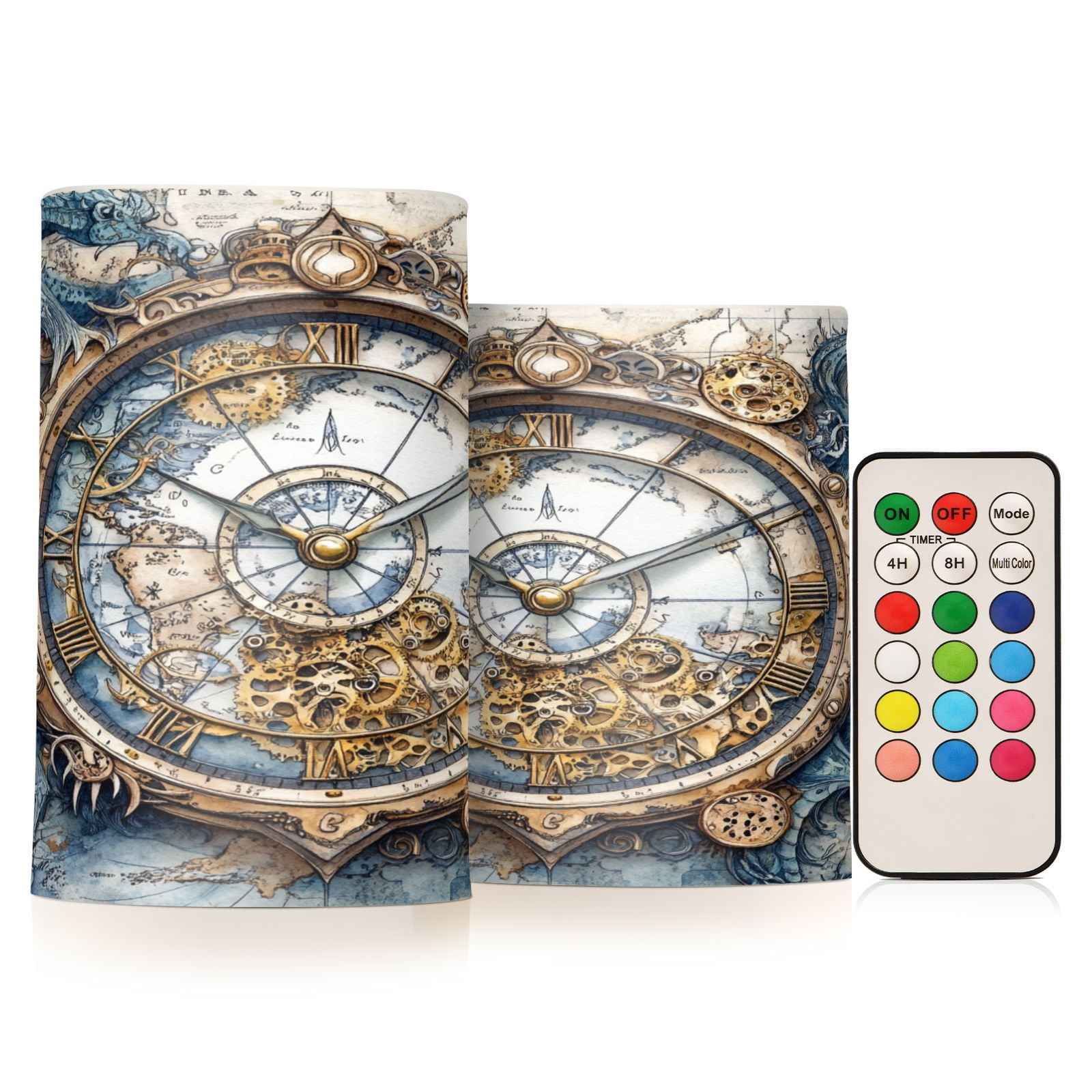 BZSMCE Flameless Candles LED Lights Marine Clock Painting Creativity