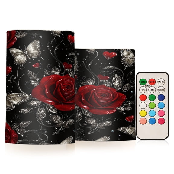 BZSMCE Flameless Candles LED Lights Midnight Garden Whispers Creativity Battery Candles