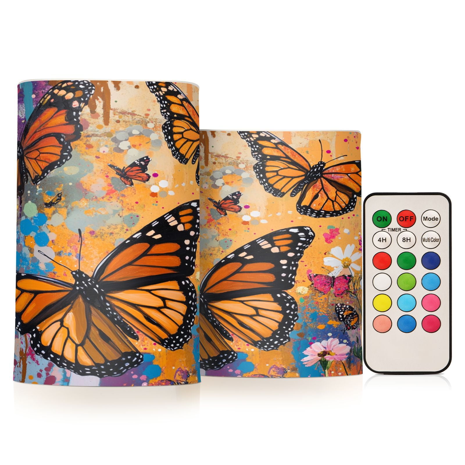 BZSMCE Flameless Candles LED Lights Monarch Butterflies Creativity Battery Candles