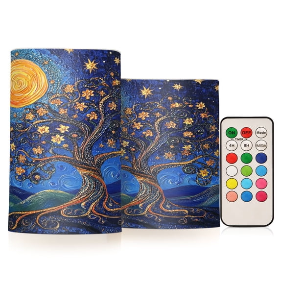 BZSMCE Flameless Candles LED Lights Moonlit Blossoms Creativity Battery Candles