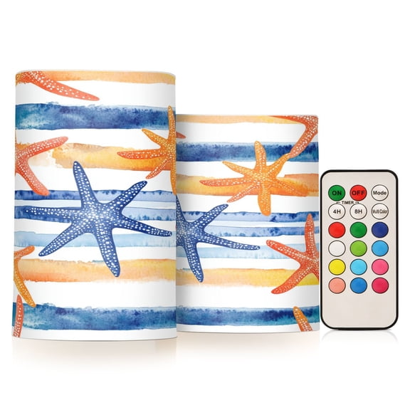 BZSMCE Flameless Candles LED Lights Ocean's Embrace Creativity Battery Candles