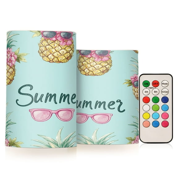 BZSMCE Flameless Candles LED Lights Pineapple Bliss Creativity Battery Candles