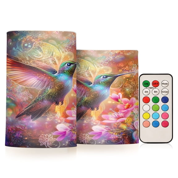 BZSMCE Flameless Candles LED Lights Radiant Hummingbird Whirl Creativity Battery Candles