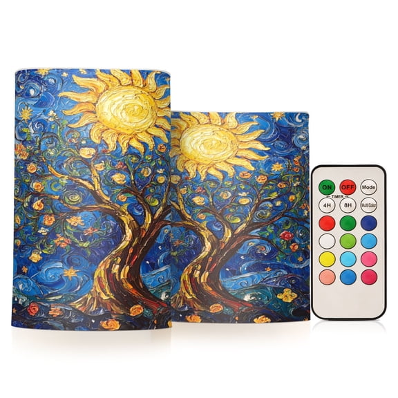 BZSMCE Flameless Candles LED Lights Radiant Trees Of Life Creativity Battery Candles