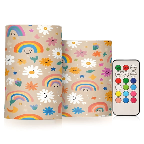 BZSMCE Flameless Candles LED Lights Rainbow Dream Creativity Battery Candles
