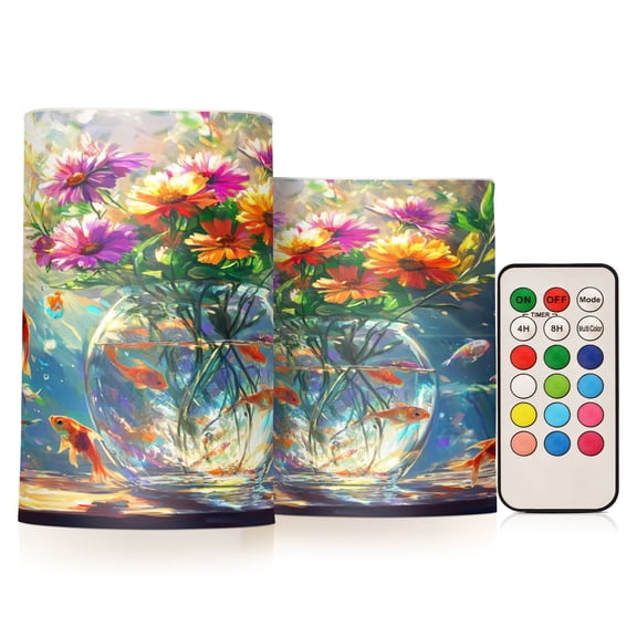BZSMCE Flameless Candles LED Lights Summer Serenity Creativity Battery Candles