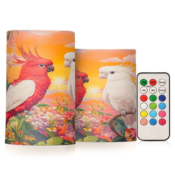 BZSMCE Flameless Candles LED Lights Sunset Conversations Creativity Battery Candles
