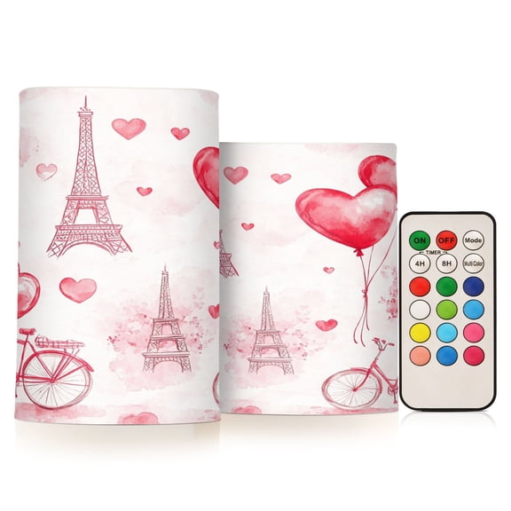 BZSMCE Flameless Candles LED Lights Sweet Parisian Whimsy Creativity Battery Candles