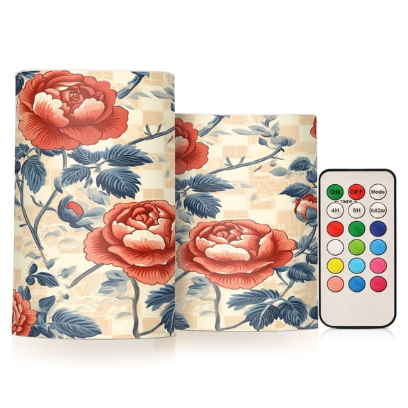 BZSMCE Flameless Candles LED Lights Timeless Rose Garden Creativity Battery Candles