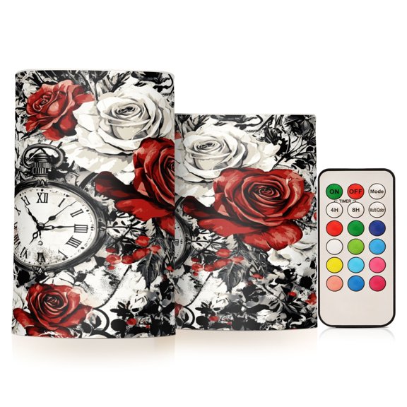 BZSMCE Flameless Candles LED Lights Timeless Roses Creativity Battery Candles