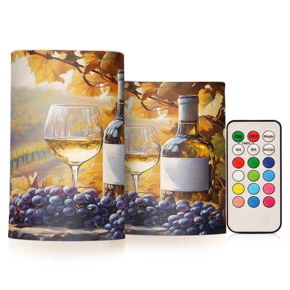BZSMCE Flameless Candles LED Lights White Grape Wine Creativity Battery Candles
