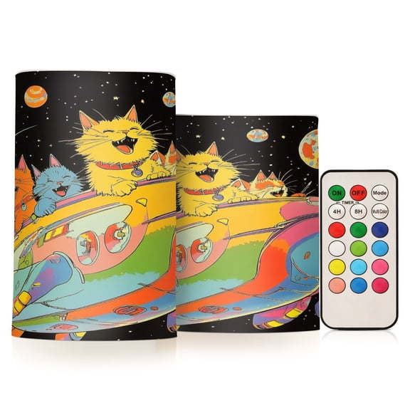 BZSMCE Flameless Candles LED Lights Worldly Whiskers Creativity Battery Candles