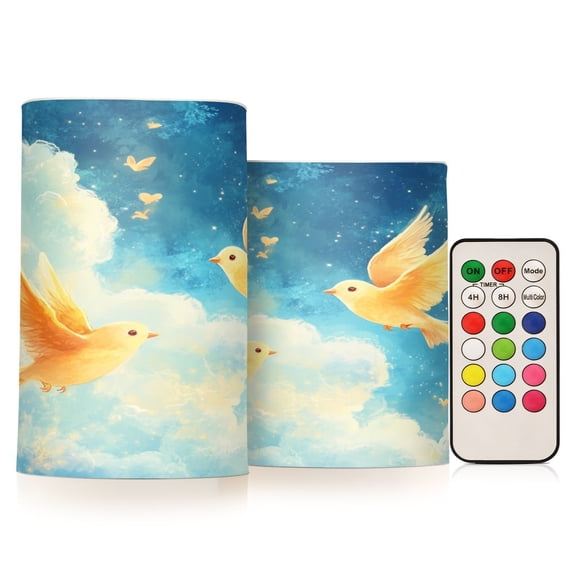 BZSMCE Flameless Candles LED Lights Yellow Bird Creativity Battery Candles