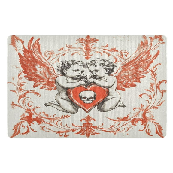 BZSMCE Floor Mats 32x20in Angel Holding A Heart Creativity Doormats