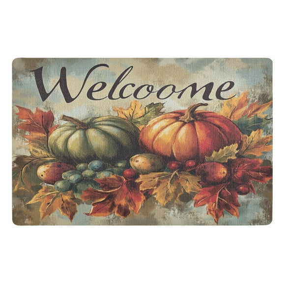 BZSMCE Floor Mats 32x20in Autumn Pumpkin Pattern Creativity Doormats
