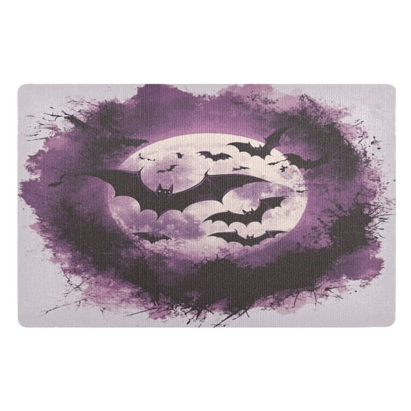BZSMCE Floor Mats 32x20in Bats Flying The Moon Creativity Doormats