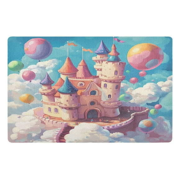BZSMCE Floor Mats 32x20in Cartoon Candy Castle Painting Creativity Doormats