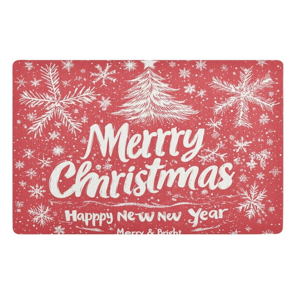 BZSMCE Floor Mats 32x20in Classical Design Merrh Christmas Pattern Creativity Doormats