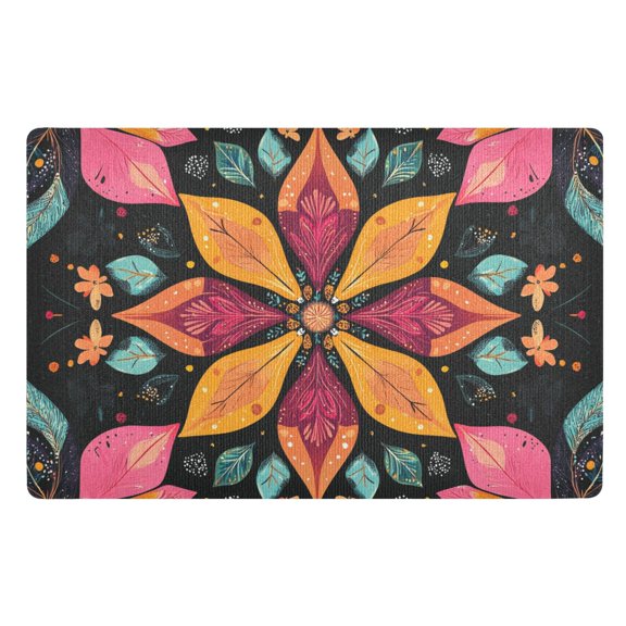 BZSMCE Floor Mats 32x20in Colorfull Botany Pattern Creativity Doormats
