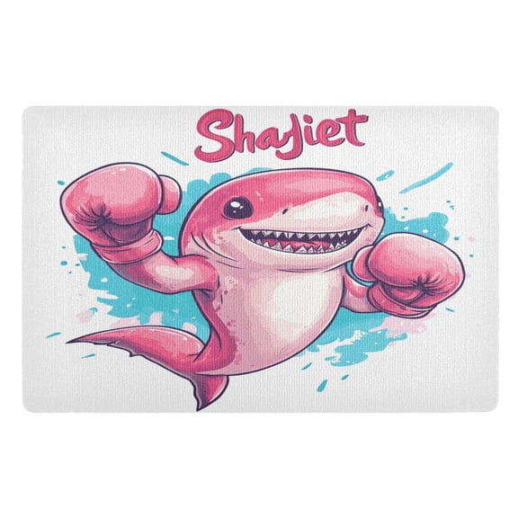 BZSMCE Floor Mats 32x20in Cute Shark Creativity Doormats