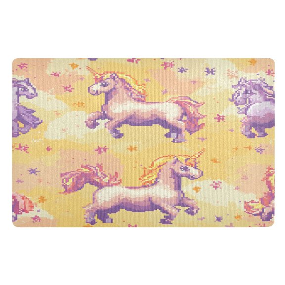 BZSMCE Floor Mats 32x20in Design Cut Unicorn Creativity Doormats