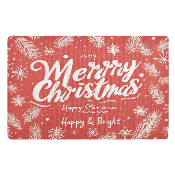 BZSMCE Floor Mats 32x20in Design Merrh Christmas Print Creativity Doormats
