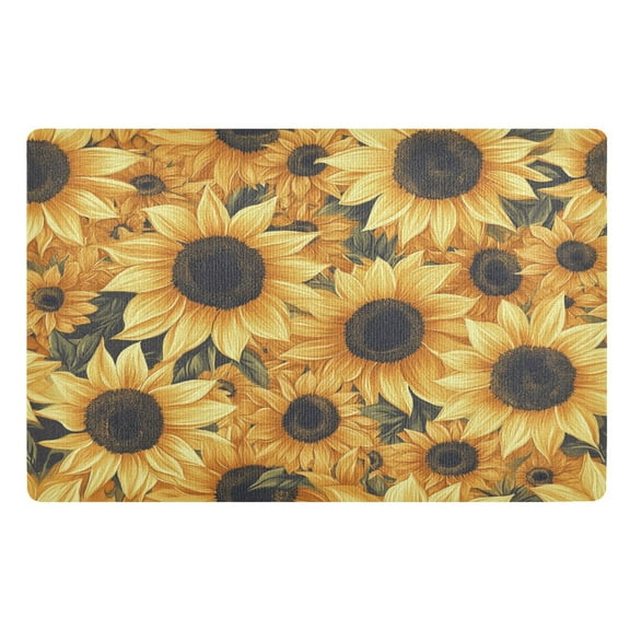 BZSMCE Floor Mats 32x20in Design Sunflower Pattern Creativity Doormats