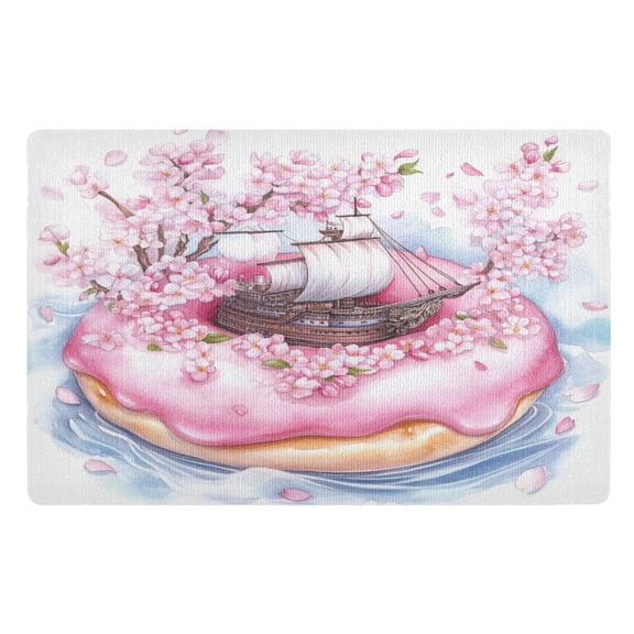 BZSMCE Floor Mats 32x20in Draw Doughnu with Ship Creativity Doormats