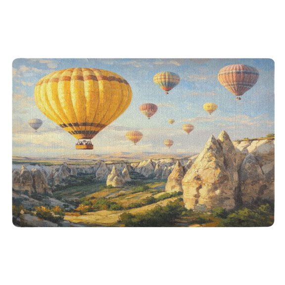 BZSMCE Floor Mats 32x20in Hot Air Balloon Painting Creativity Doormats
